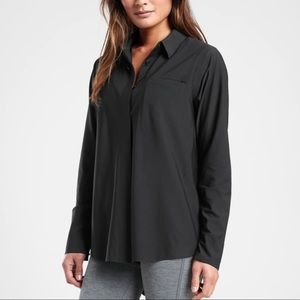 100% Silk Oversized Athleta Button Down